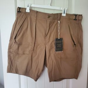 Men's Abercrombie size 38 paratroop cargo shorts stretch khaki